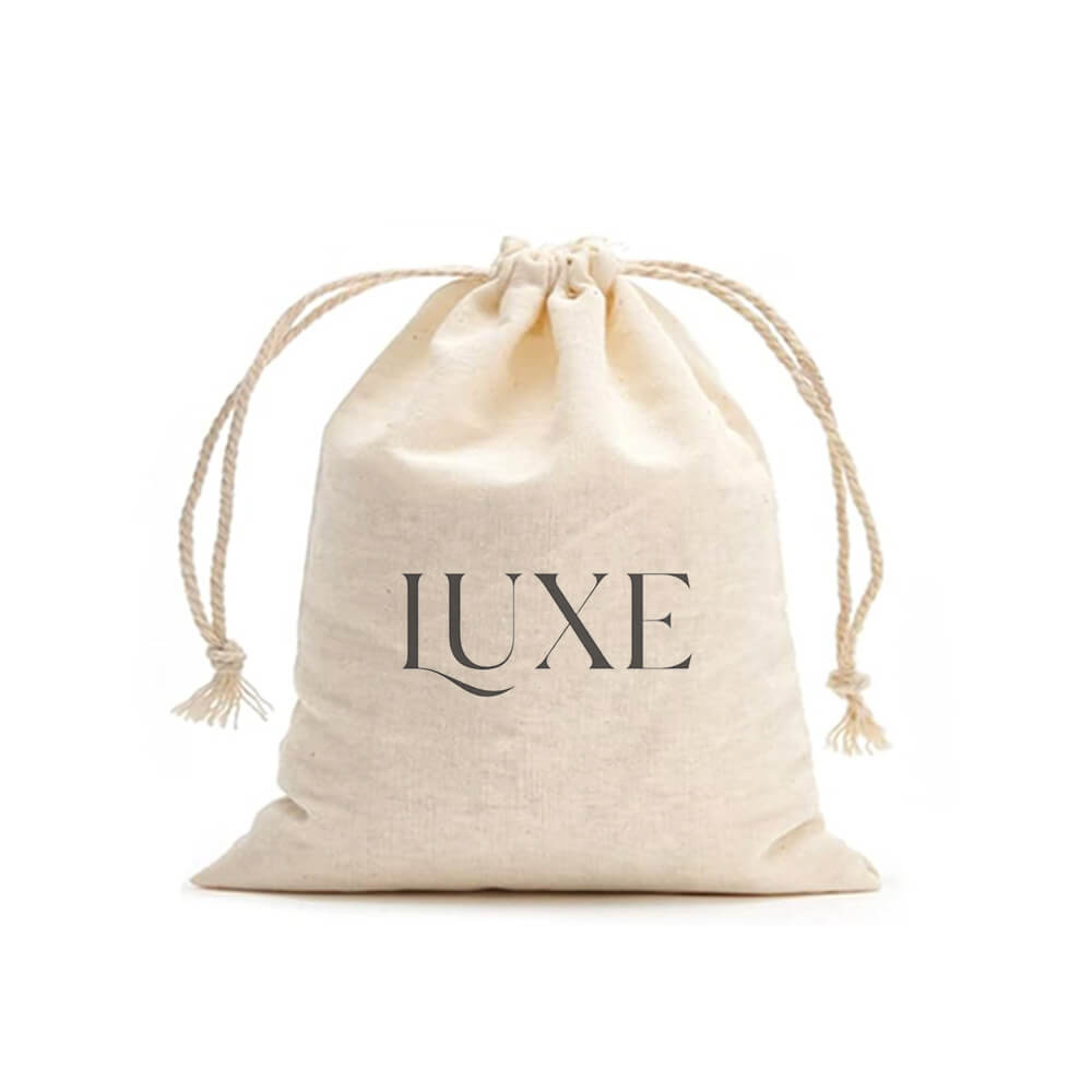 Custom Printed Mini Calico Drawstring Bags - 8 x 11 cm - 5oz - Natural Cotton image 2