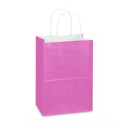 15 x 8 x 21 cm Fuchsia Pink Paper Bags With Twisted Handles image 0