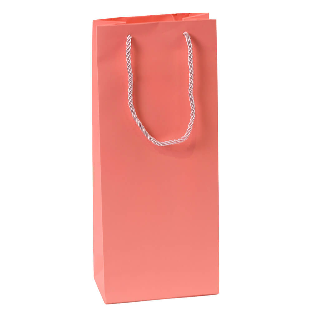 Pink Wine Gift Bags With Rope Handles image 0