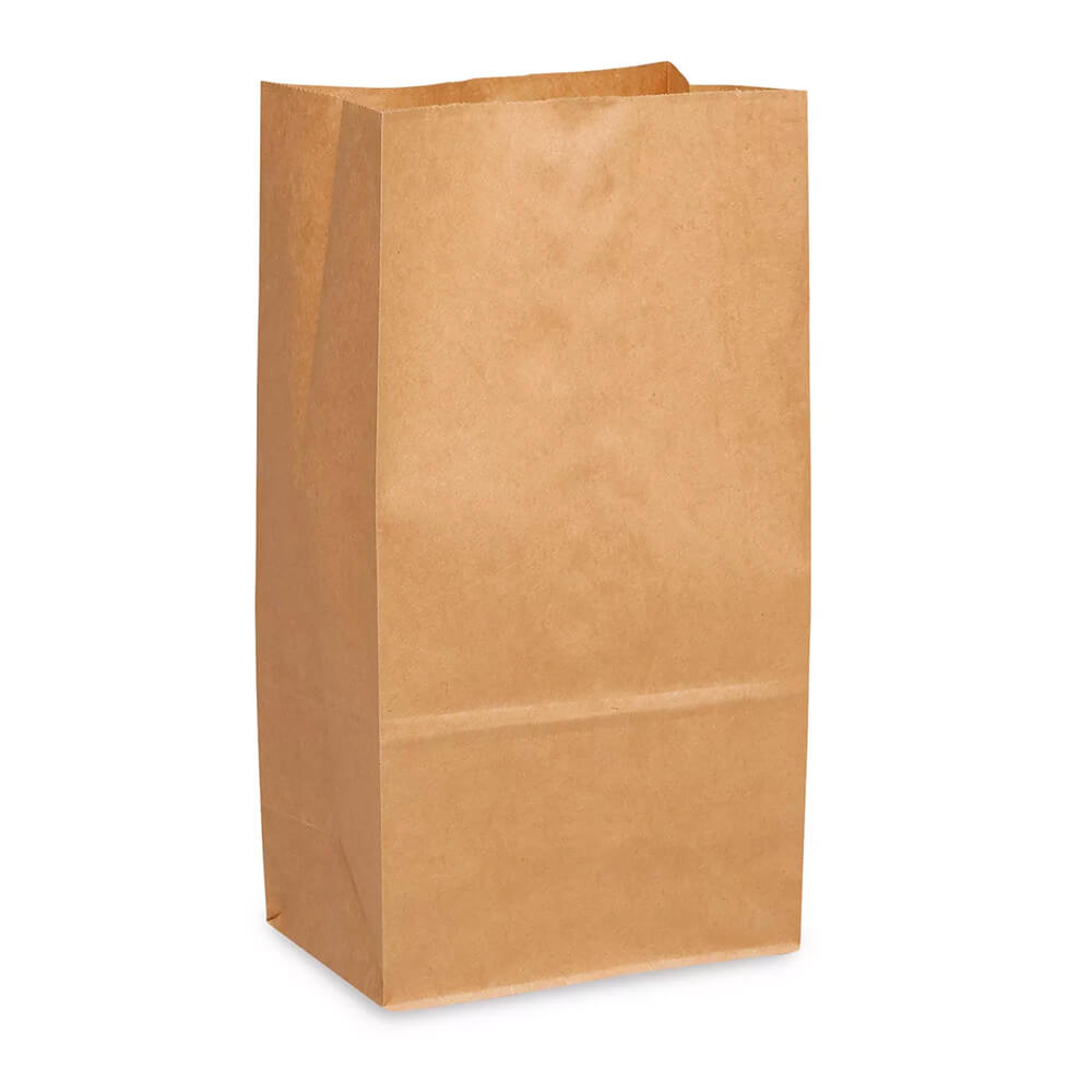 16 x 8.5 x 29.5 cm Brown Paper Lunch Bags  - Medium - 500 Pack image 0
