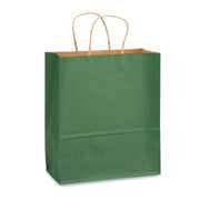 28 x 15 x 28 cm Large Green Kraft Paper Bag With Twisted Handles image 0