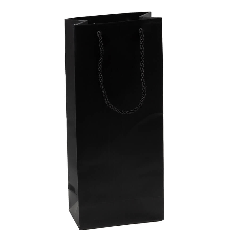 Black Wine Gift Bags With Rope Handles image 0