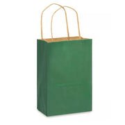 15 x 8 x 21 cm Green Kraft Paper Bag With Twisted Handles image 0