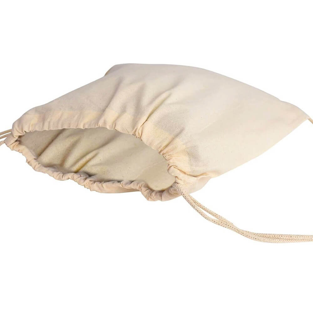 5oz Large Calico Drawstring Bags - 35 x 45 cm - Natural Cotton image 4