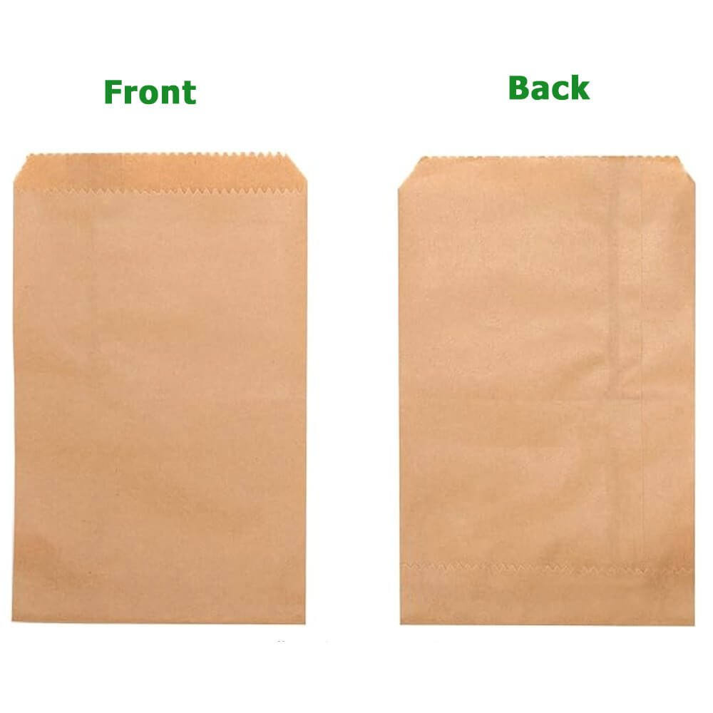 25 x 33 cm Flat Brown Paper Bags  - Medium - 500 Pack image 1