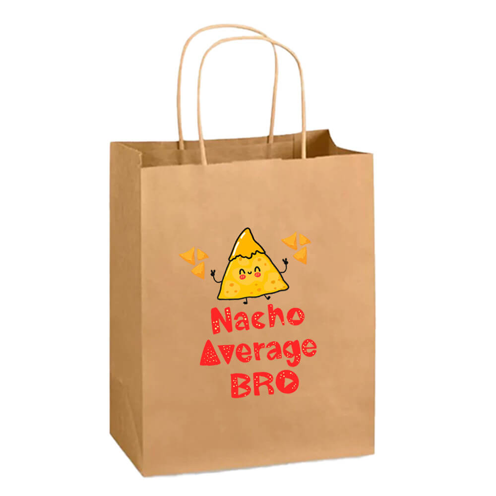 Custom Print 20 x 10 x 26 cm Brown Paper Bags With Twisted Handles - Spring image 3