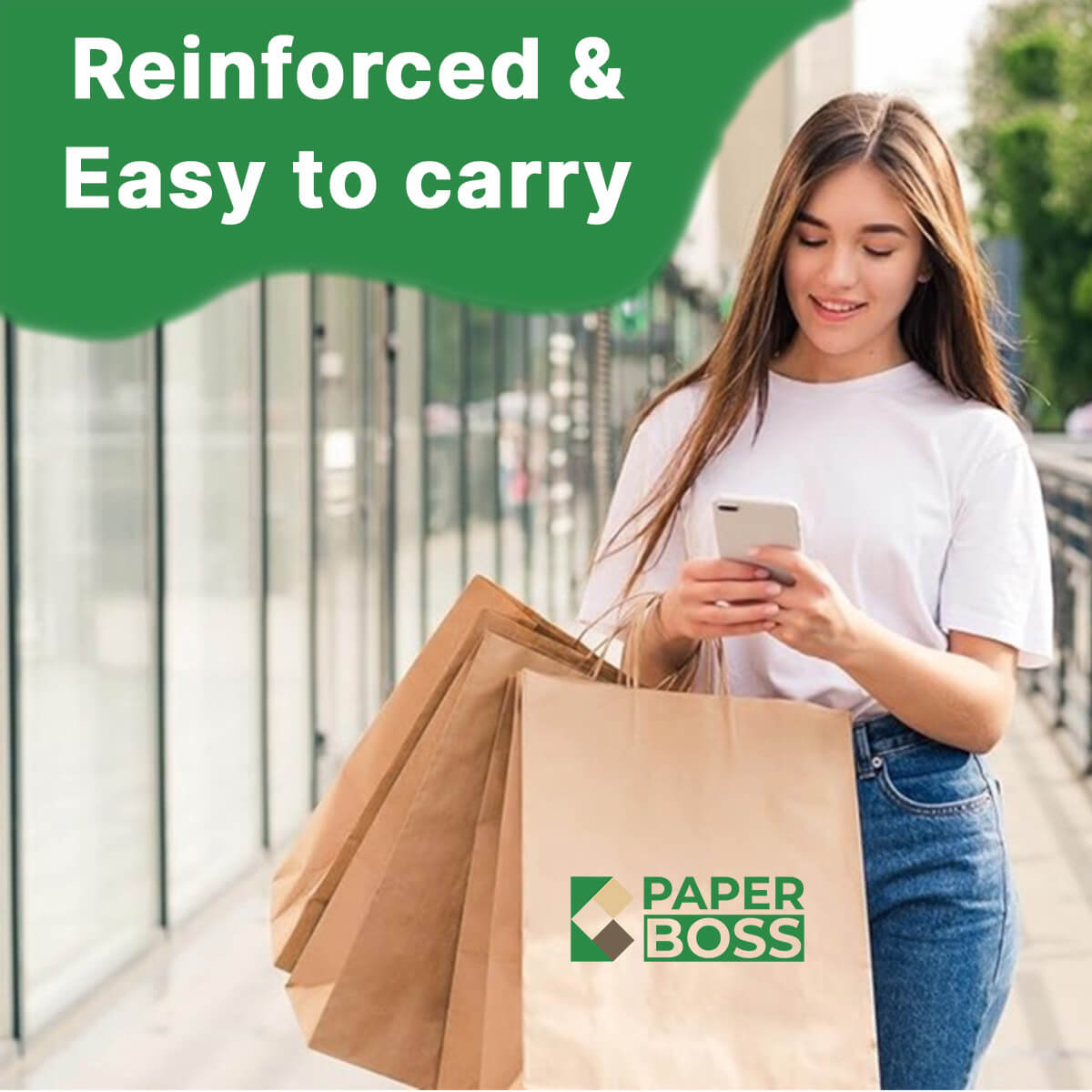 Custom Print 41 x 15 x 49 cm Large Paper Shopping Bags With Twisted Handles - Queen image 5