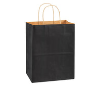 21 x 11 x 27 cm Black Paper Bag With Twisted Handles image 0