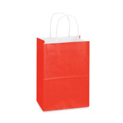 15 x 8 x 21 cm Deluxe Red Paper Bags With Twisted Handles image 0