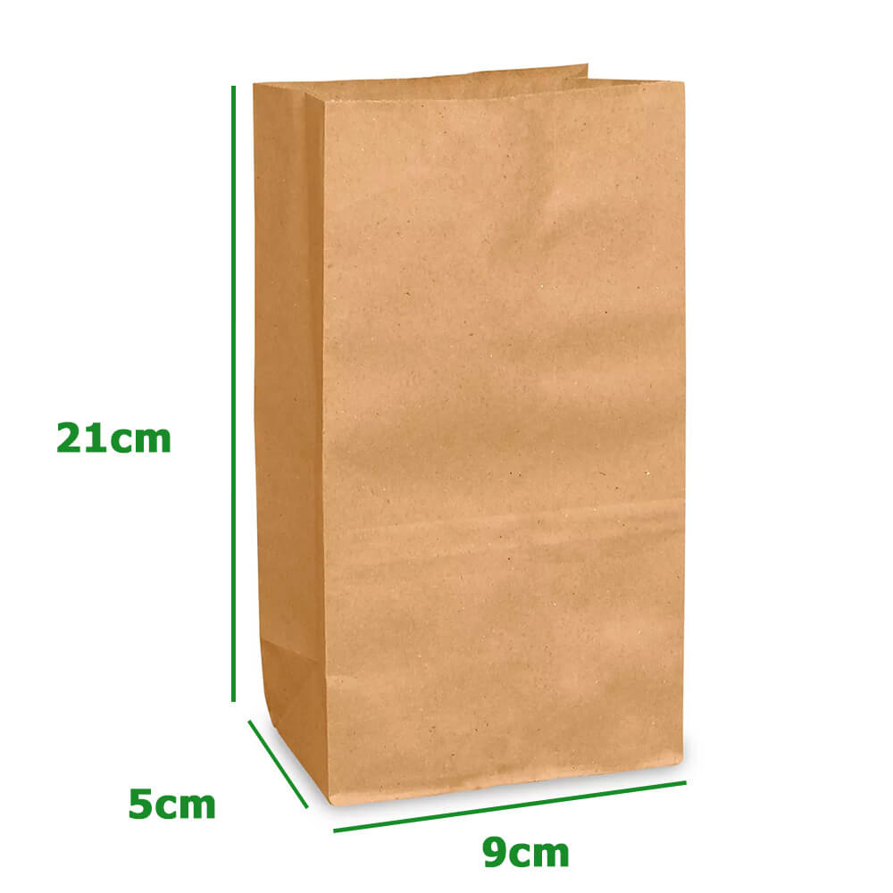 Custom Print 9 x 5 x 21 cm Brown Paper Lunch Bags - Extra Small image 2