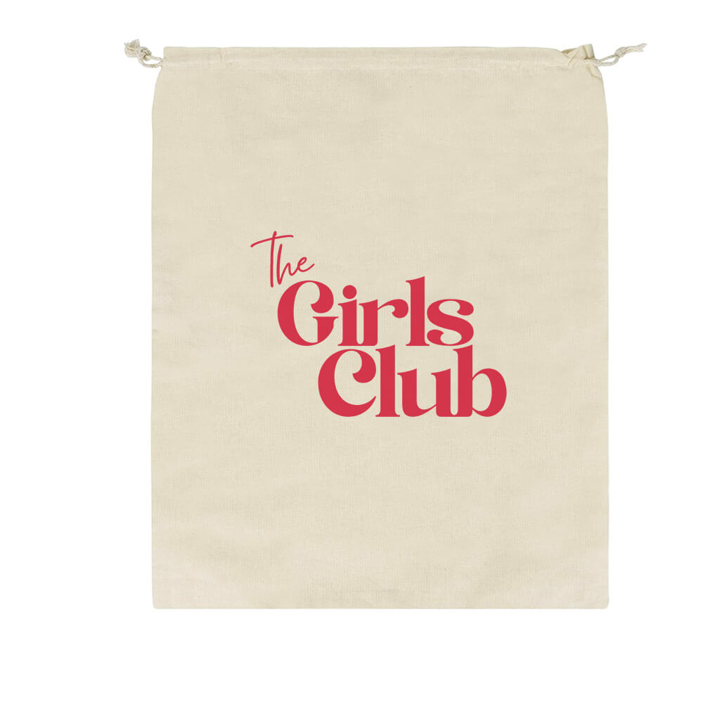 Custom Printed Large Calico Drawstring Bags - 35 x 45 cm - 5oz - Natural Cotton image 2