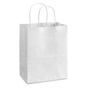 20 x 10 x 26 cm White Paper Bags With Twisted Handles - Spring - 100 Pack image 0