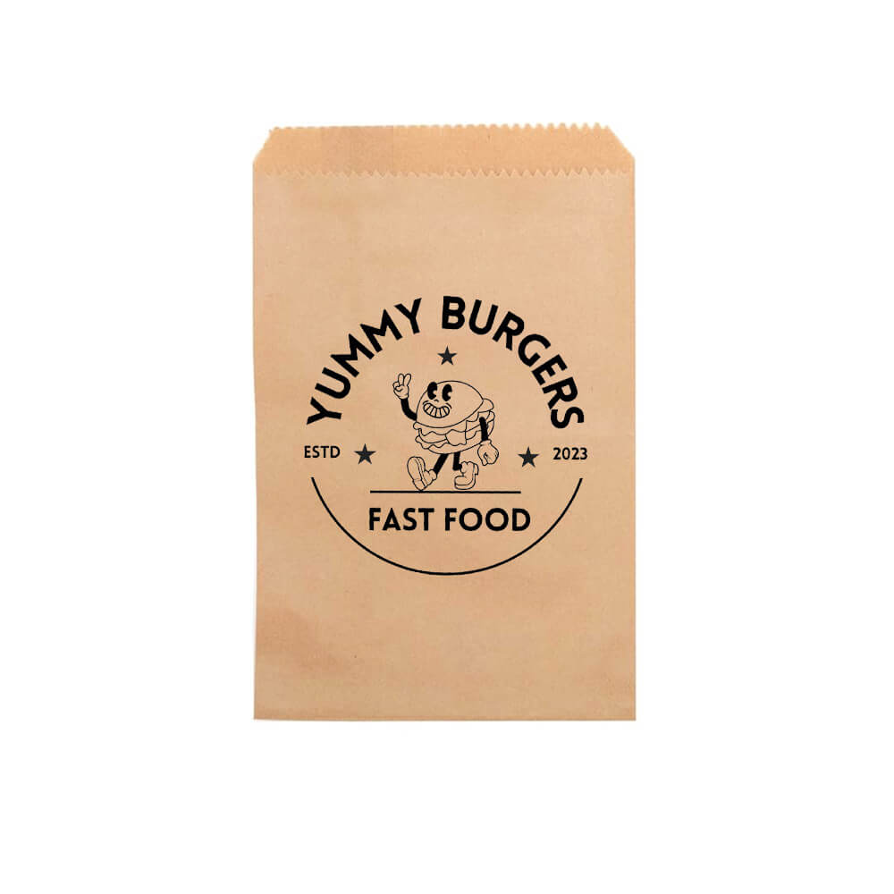 Custom Print 13 x 19 cm Flat Brown Paper Bags - Small image 0