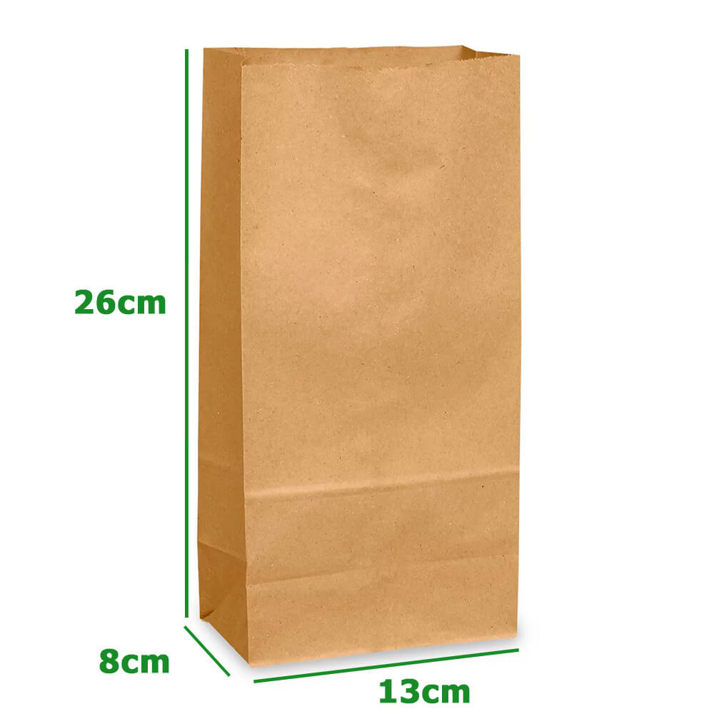 Custom Print 13 x 8 x 26 cm Brown Paper Lunch Bags - Small image 2
