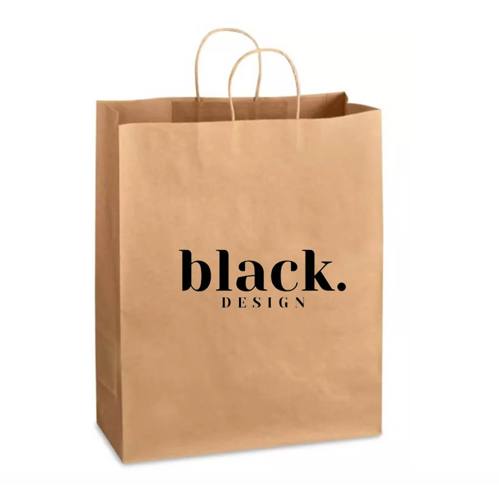 Custom Print 33 x 18 x 33 cm Medium Size Takeaway Paper Bags With Twisted Handles - Star image 1