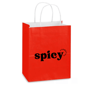 Custom Print Red Paper Bags With Twisted Handles image 0