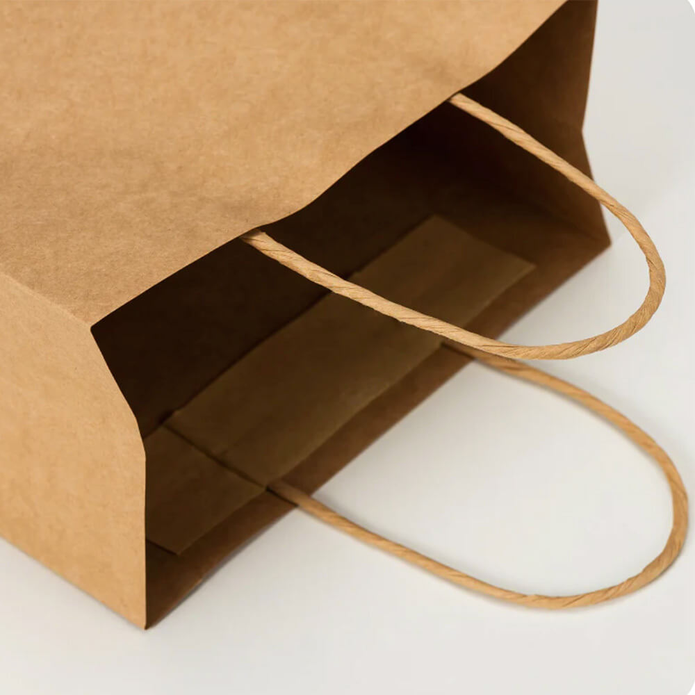 Custom Print 33 x 18 x 33 cm Medium Size Takeaway Paper Bags With Twisted Handles - Star image 4
