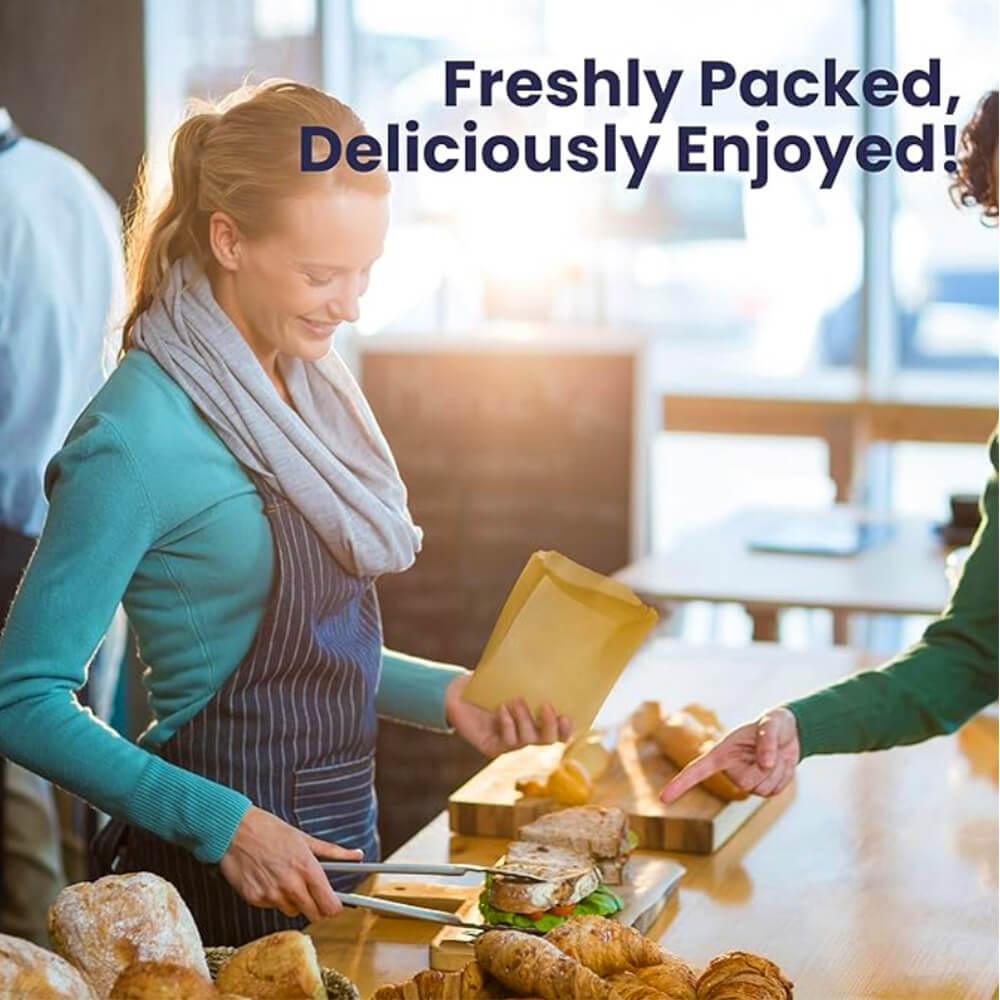 13 x 19 cm Flat Brown Paper Bags  - Small - 500 Pack image 3