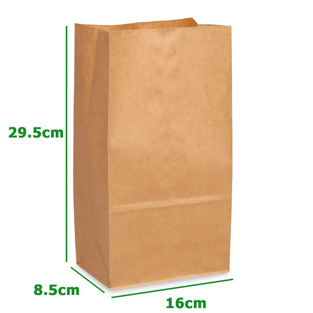 Custom Print 16 x 8.5 x 29.5 cm Brown Paper Lunch Bags - Medium image 2