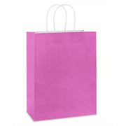28 x 15 x 28 cm Large Fuchsia Pink Paper Bags With Twisted Handles image 0