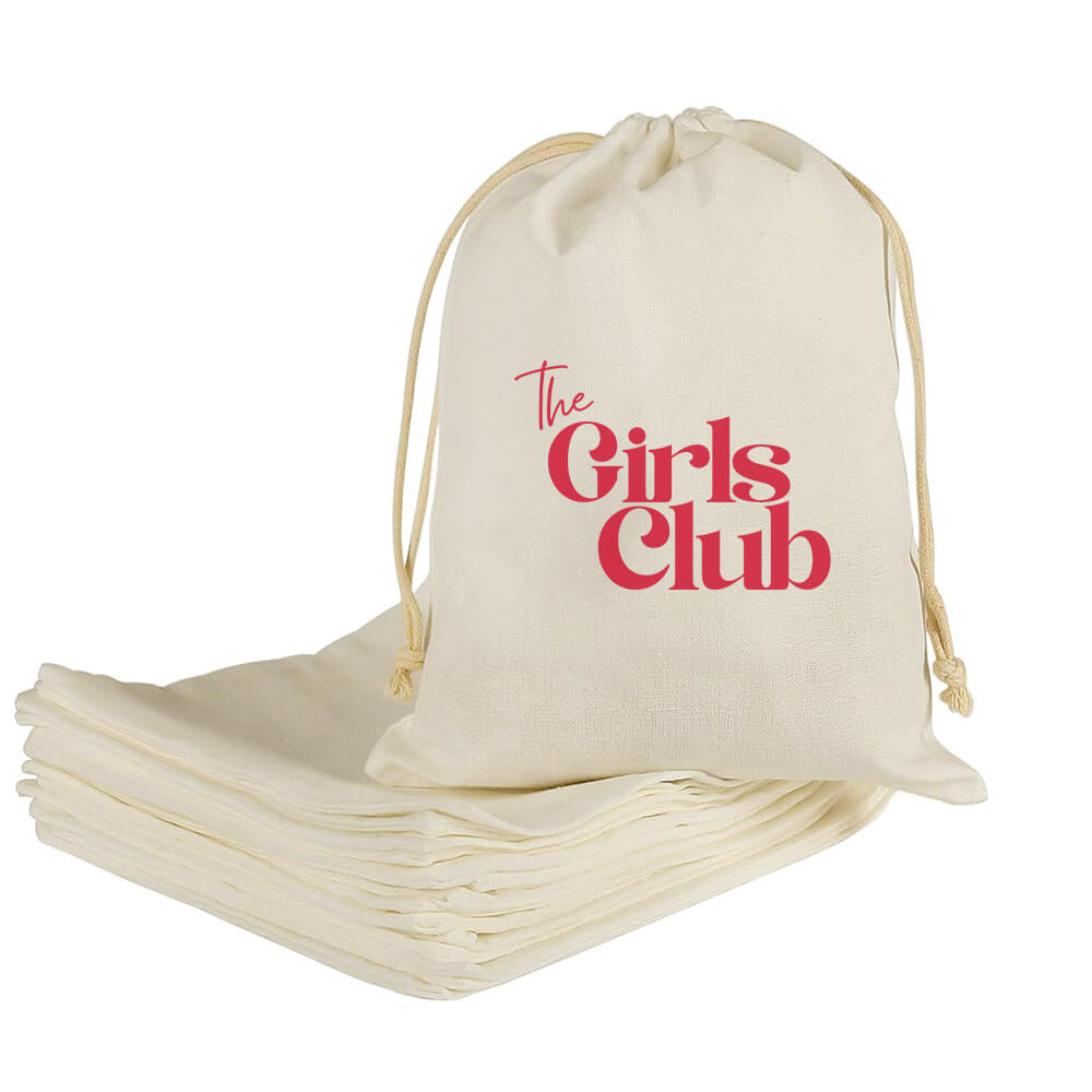 Custom Printed Large Calico Drawstring Bags - 35 x 45 cm - 5oz - Natural Cotton image 0