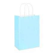 15 x 8 x 21 cm Light Blue Paper Gift Bags With Twisted Handles image 0